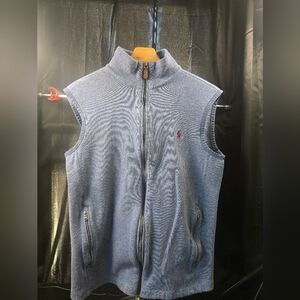 Polo by Ralph Lauren Blue Knit Vest 100% Cotton Size SP